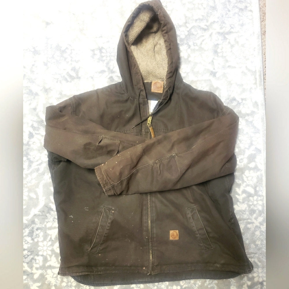 Mens Berne Sherpa Lined Insulated Hooded Winter Coat..Size 2XL..